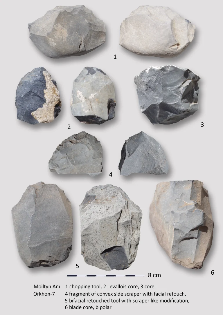 Picture showing the stone tools