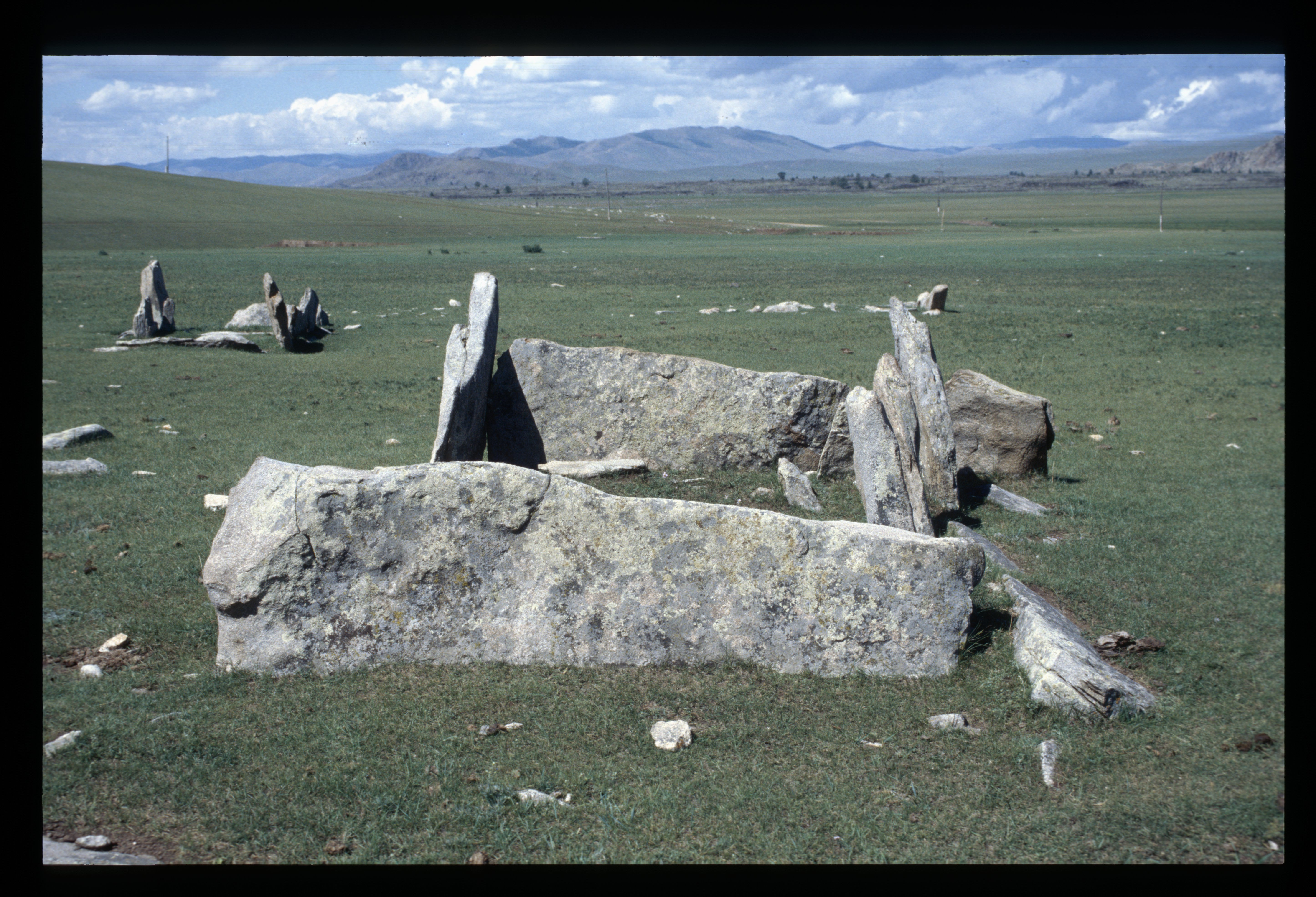 Picture showing slab graves