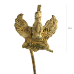 Schmucknadel mit Vogeldarstellung aus dem Handwerkerviertel HB3 in Karabalgasun.
