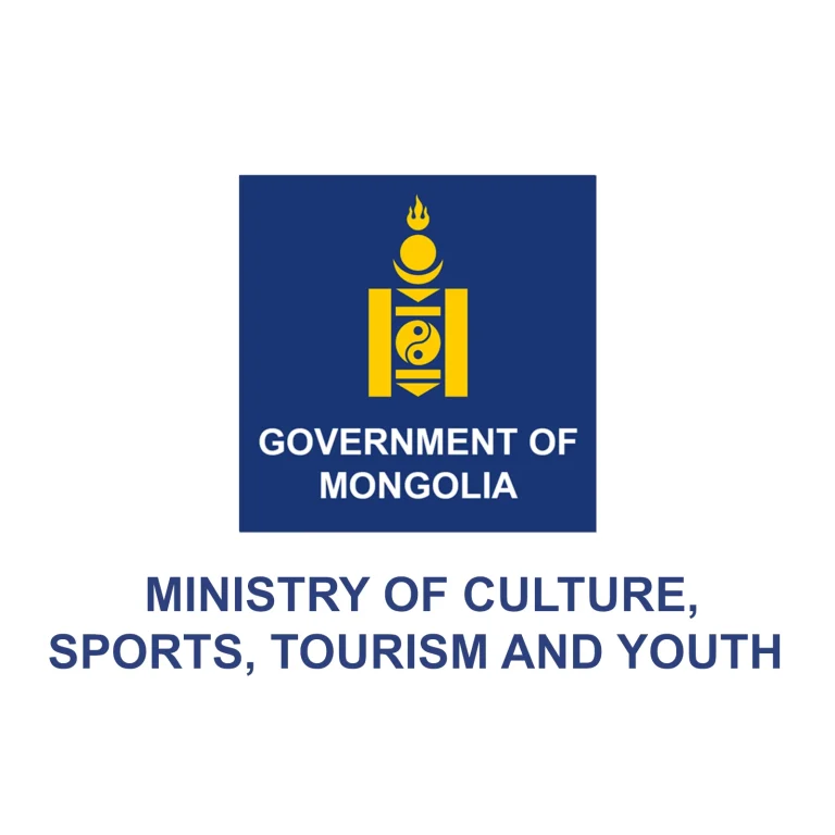 Logo des Ministeriums für Kultur, Sport, Tourismus und Jugend der Mongolei.